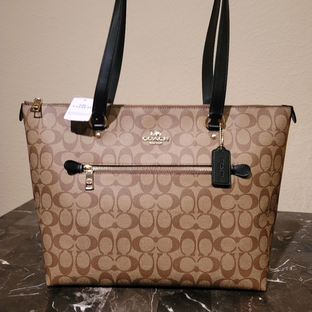 COACH Signature Leather Canvas New w Tags